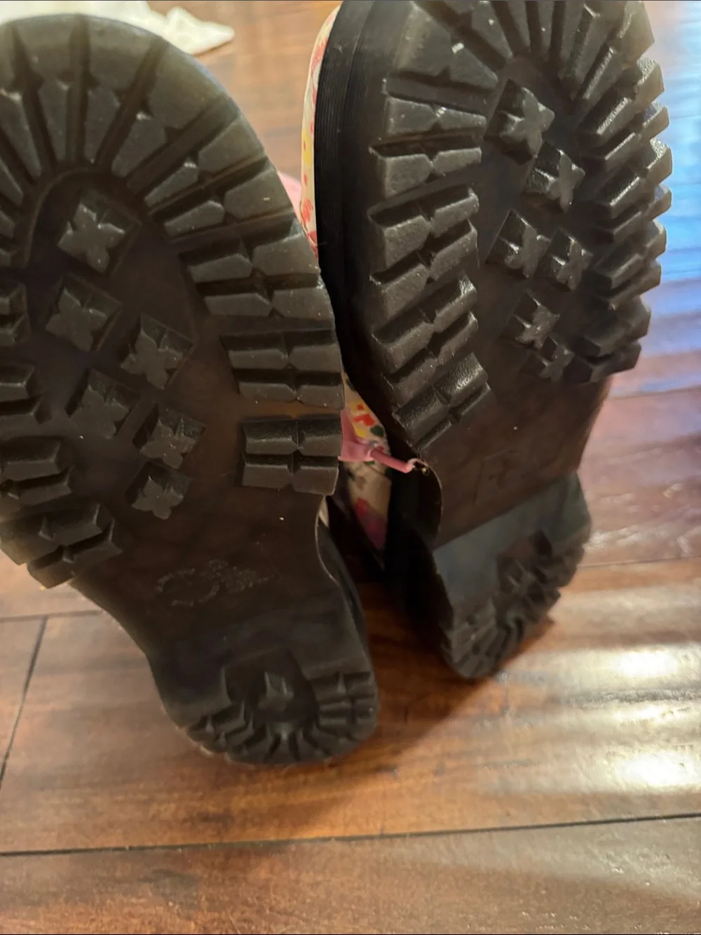 Dr. Martens Sinclair Floral Combat Boots with Pink Laces Anthropologie - Picture 14 of 16